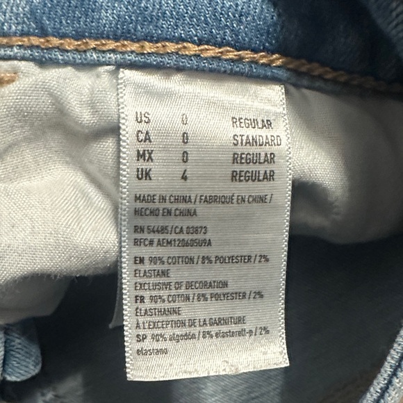 American Eagle Outfitters Light Blue Distressed Skinny Jeans - Picture 4 of 11